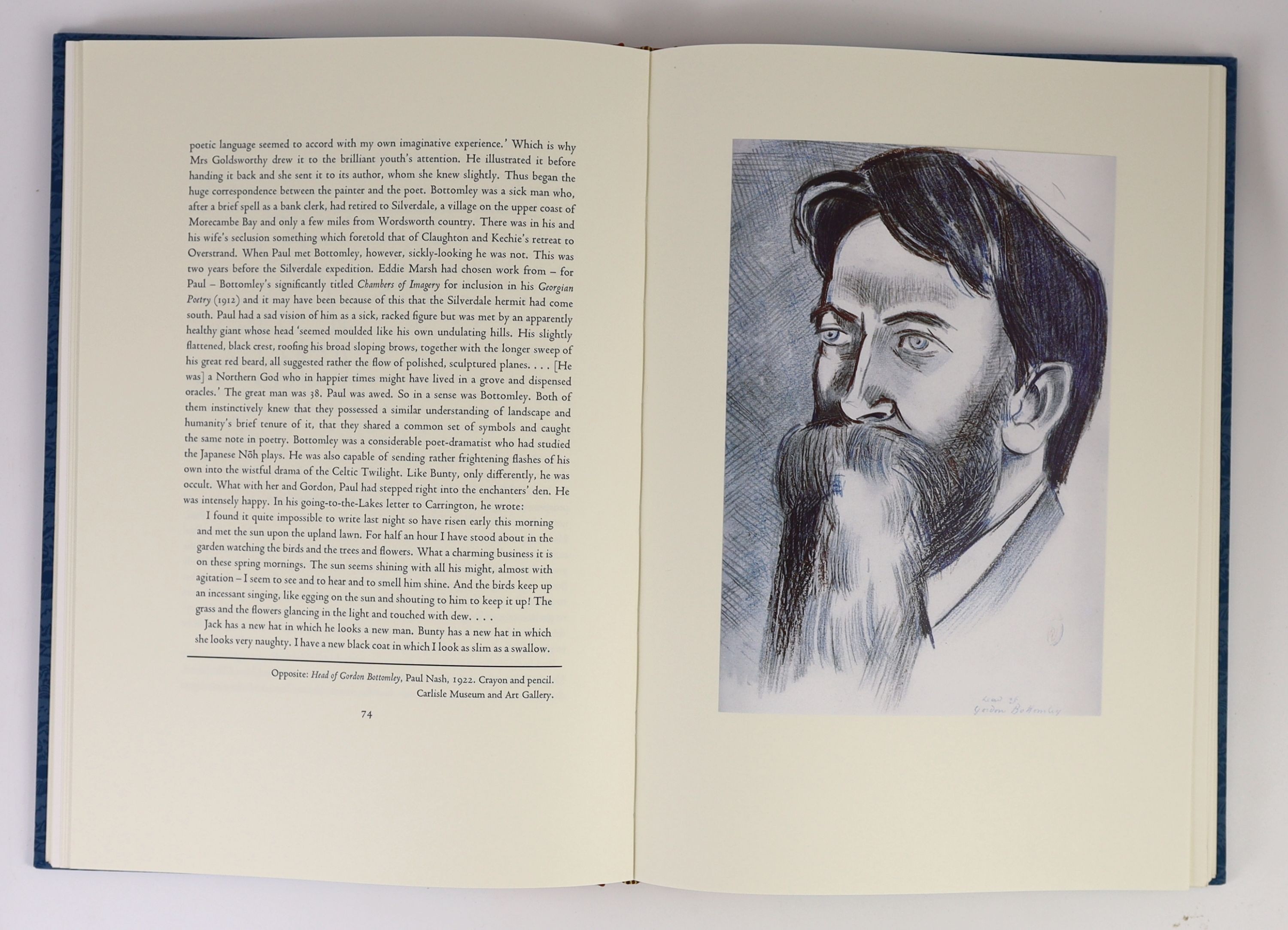 Blythe, Ronald - First Friends. Paul and Bunty, John and Christine - and Carrington. Limited edition, of 300 copies. Adorned with numerous illustrations, many of which are tipped-in, coloured and one folding. Quarter clo